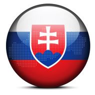 Map with Dot Pattern on flag button of Slovak Republic