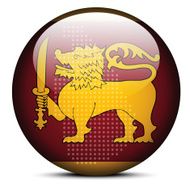 flag button of Democratic Socialist Republic Sri Lanka