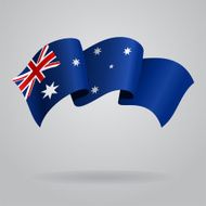 Australian waving Flag Vector illustration