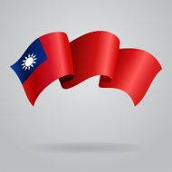 Taiwan waving Flag Vector illustration