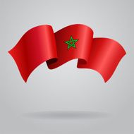Moroccan waving Flag Vector illustration