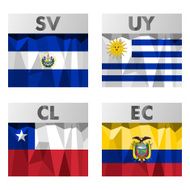 flags in polygonal style N9