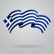 Greek waving Flag Vector illustration