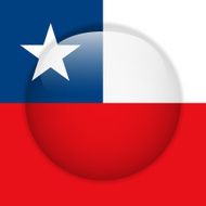 Chile Flag Glossy Button N2