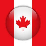 Canada Flag Glossy Button N2