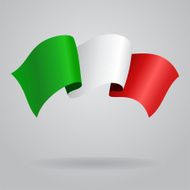 Italian waving Flag Vector illustration