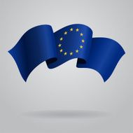 European Union waving flag vector illustration N2
