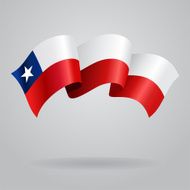 Chilean waving Flag Vector illustration