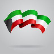 Kuwait waving Flag Vector illustration