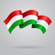 Waving Hungarian Flag Vector illustration