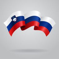 Slovenian waving Flag Vector illustration