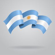 Argentine waving Flag Vector illustration