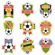 Set of sports illustrations soccer football badges