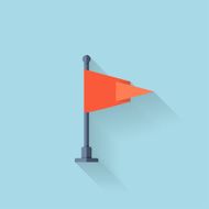 Flat web icon Flag