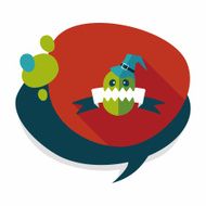 Halloween flag flat icon with long shadow eps10 N25