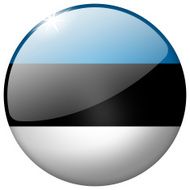 Estonia Round Glass Button