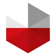 Poland Flag Hexagon Flat Icon Button