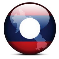 Map on flag button of Laos
