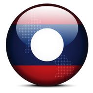 Map with Dot Pattern on flag button of Laos