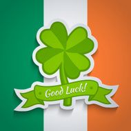 lover sticker on Irish flag