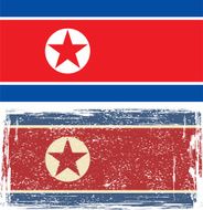 North Korea grunge flag Vector illustration