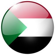 Sudan Round Glass Button