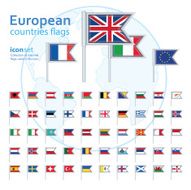 set of european flags vector illustration N10