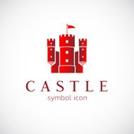 Abstract Castle Vector Icon