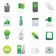 Green Office Icons