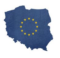 European flag map of Poland