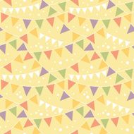 Party Decorations Bunting Seamless Pattern Background