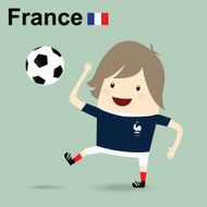france national football team businessman happy is playing socc