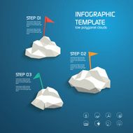 Infographics template layout menu options Line icons for business presentation