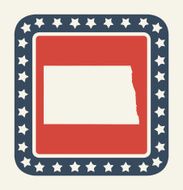 North Dakota American state button