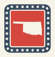 Oklahoma American state button