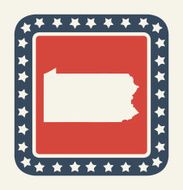 Pennsylvania American state button