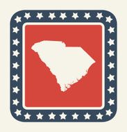 South Carolina American state button