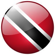 Trinidad And Tobago Round Glass Button