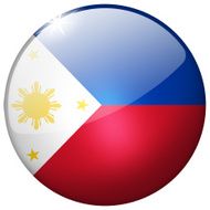 Philippines Round Glass Button