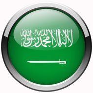 saudi arabia flag gel metal button