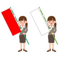 Two women with flags
