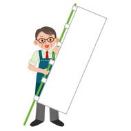 Old man with flag