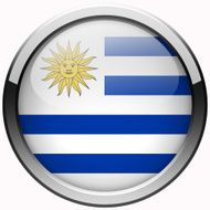 uruguay flag gel metal button