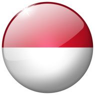 Indonesia Round Glass Button