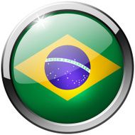 Brazil Round Metal Glass Button