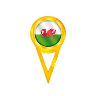 Wales pin flag