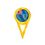 Montserrat pin flag