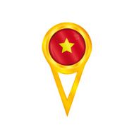 Vietnam pin flag