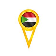 Sudan pin flag