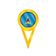 Saint Lucia pin flag